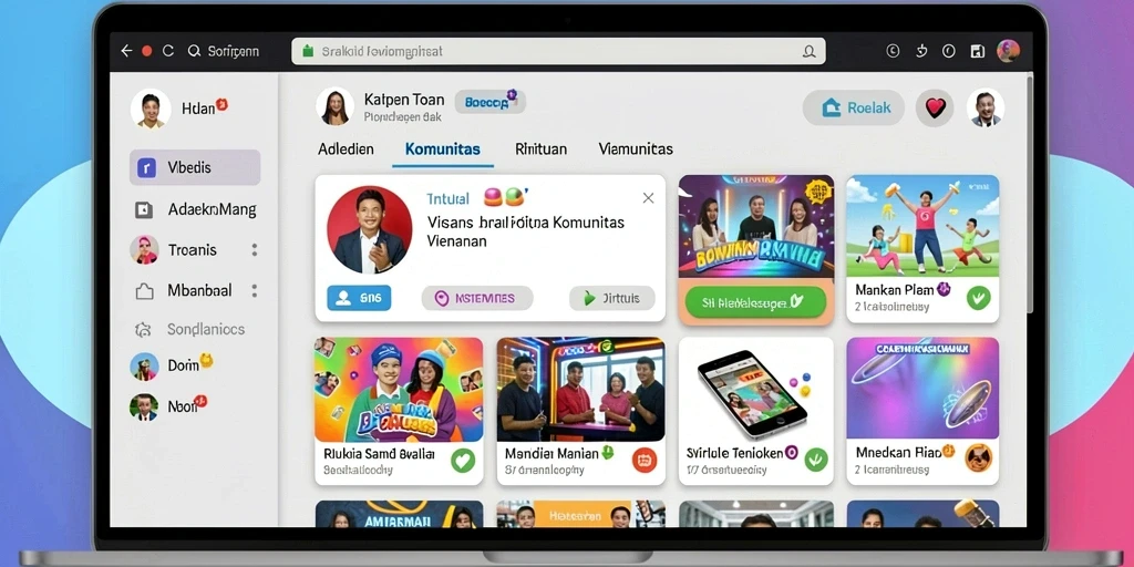 Layar kompetisi multiplayer yang mendebarkan.