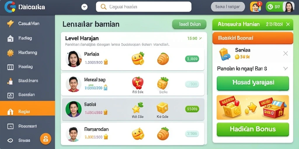 Beragam tema menarik yang membuat permainan tidak membosankan.