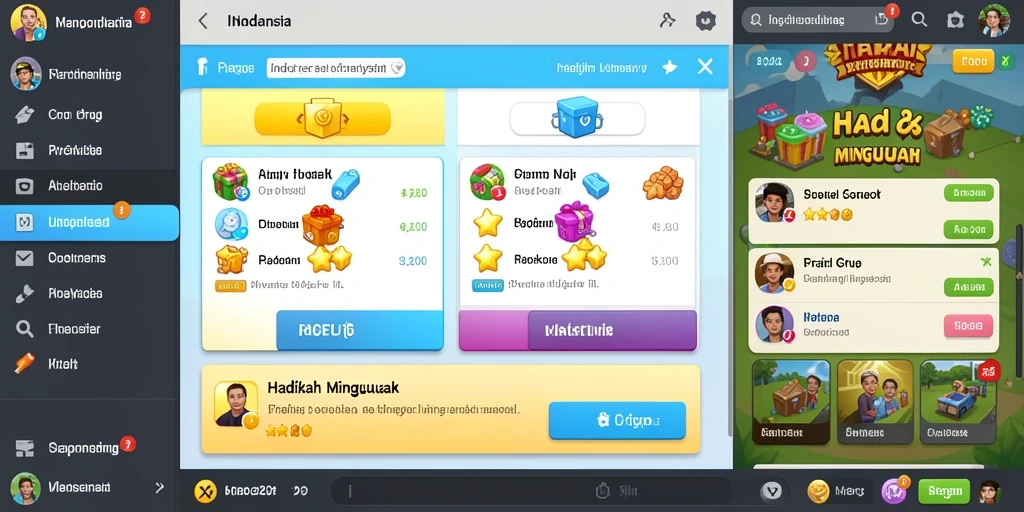 Fitur sosial untuk berinteraksi dengan pemain lain.